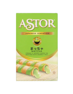 Astor Creamy Matcha Wafer Rolls 40g