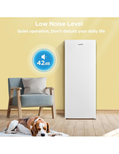 COMFEE 160L Freestanding Upright Freezer with 5 Storage Tiers (AJ0790)