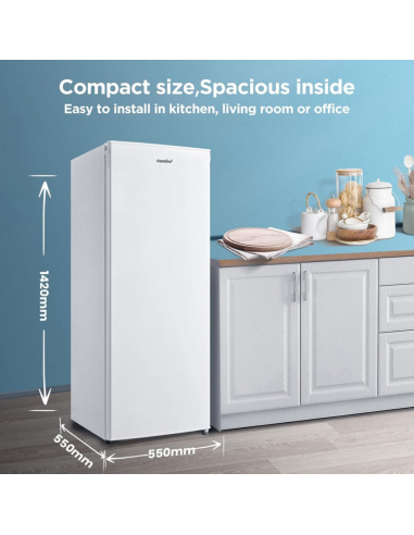 COMFEE 160L Freestanding Upright Freezer with 5 Storage Tiers (AJ0790)