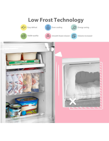 COMFEE 174L Freestanding Low Frost Fridge Freezer (AJ0787)