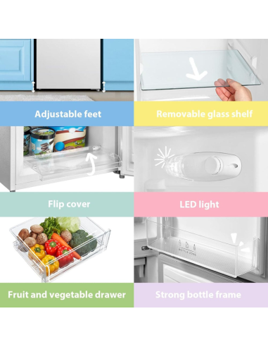 COMFEE 174L Freestanding Low Frost Fridge Freezer (AJ0787)