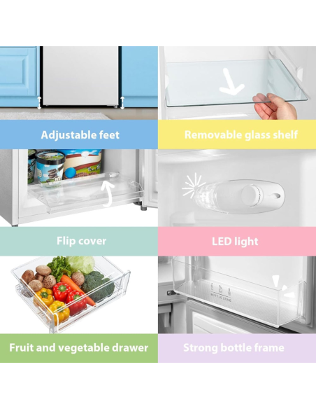 COMFEE 174L Freestanding Low Frost Fridge Freezer (AJ0787)