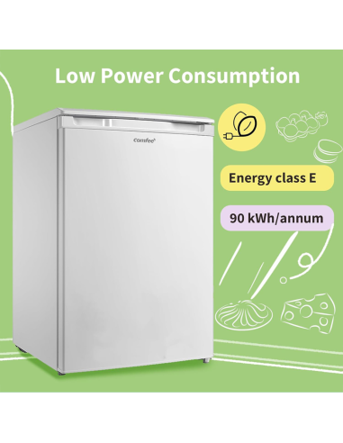 COMFEE 131L Under Counter Larder Fridge with 3 Removable Shelves and Drawer (AJ0393)