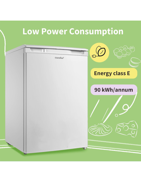 COMFEE 131L Under Counter Larder Fridge with 3 Removable Shelves and Drawer (AJ0393)