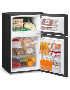 COMFEE Black 87L 2-Section Under Counter Fridge Freezer with Removable Shelves (AJ0391) 2
