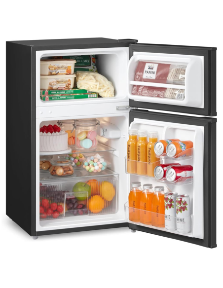 COMFEE Black 87L 2-Section Under Counter Fridge Freezer with Removable Shelves (AJ0391)