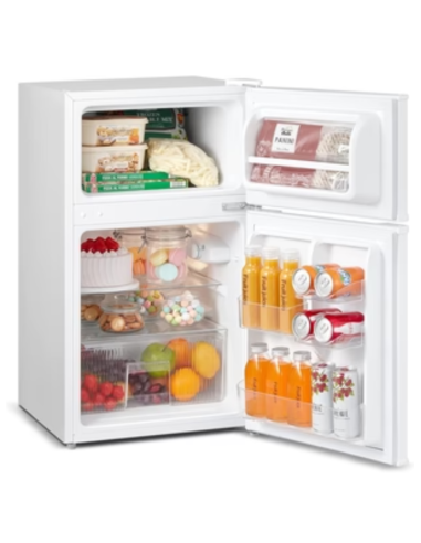 COMFEE White 87L 2-Section Under Counter Fridge Freezer with Removable Shelves (AJ0390)