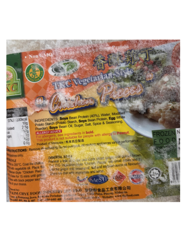 TKC Vegetarian Style Chicken Pieces 500g - Frozen | Sing Kee