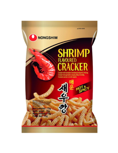 Nongshim Shrimp Flavoured Crackers Hot & Spicy 75g