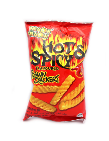 Miaow Miaow Hot & Spicy Prawn Crackers 50g