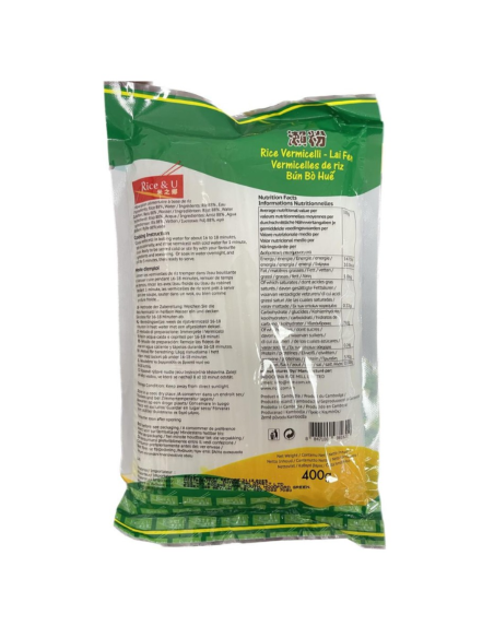 R&U Rice Vermicelli (LaiFen) 400g - Noodles | Sing Kee