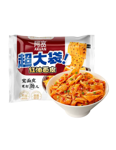 阿寬紅油麵皮-酸辣(超大袋)140g