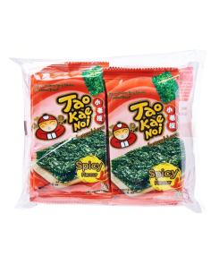 Tao Kae Noi Roasted Seaweed Laver Spicy Flavour 16g (8X2g)