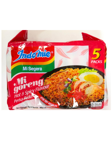 Indo mie Mi Goreng Hot & Spicy Pedas PINK 80gx5