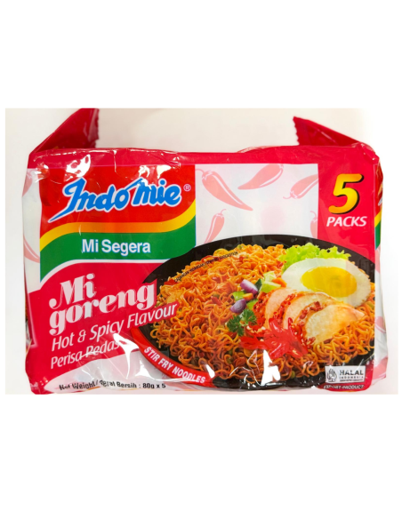 Indo mie Mi Goreng Hot & Spicy Pedas PINK 80gx5
