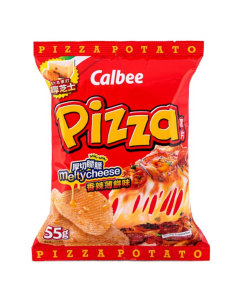 Calbee Hot & Spicy Pizza Flavour Potato Chips 55g