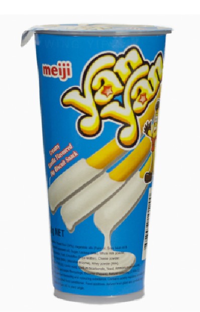 Meiji Yan Yan Creamy Vanila Flavoured Dip Biscuit Snack 50g