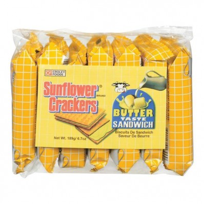 Sunflower Crackers Butter Taste Sandwhich 189g