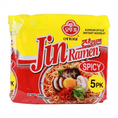 Ottogi Jin Ramen (Spicy) Multi pack 600g