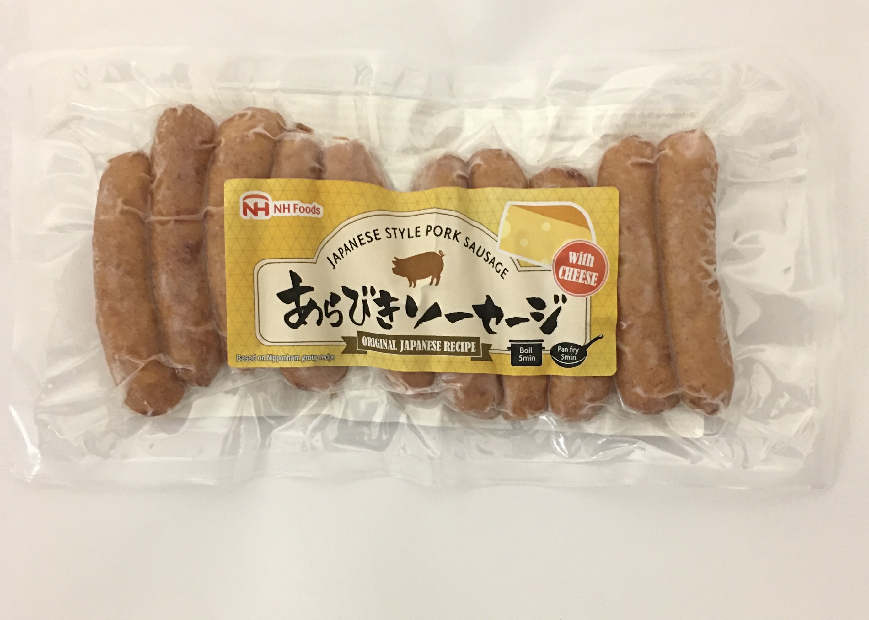 Nh Foods Japanese Style Pork Sausages With Cheese 185g Frozen