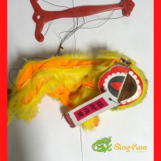 Chinese New Year Dragon Puppet Yellow