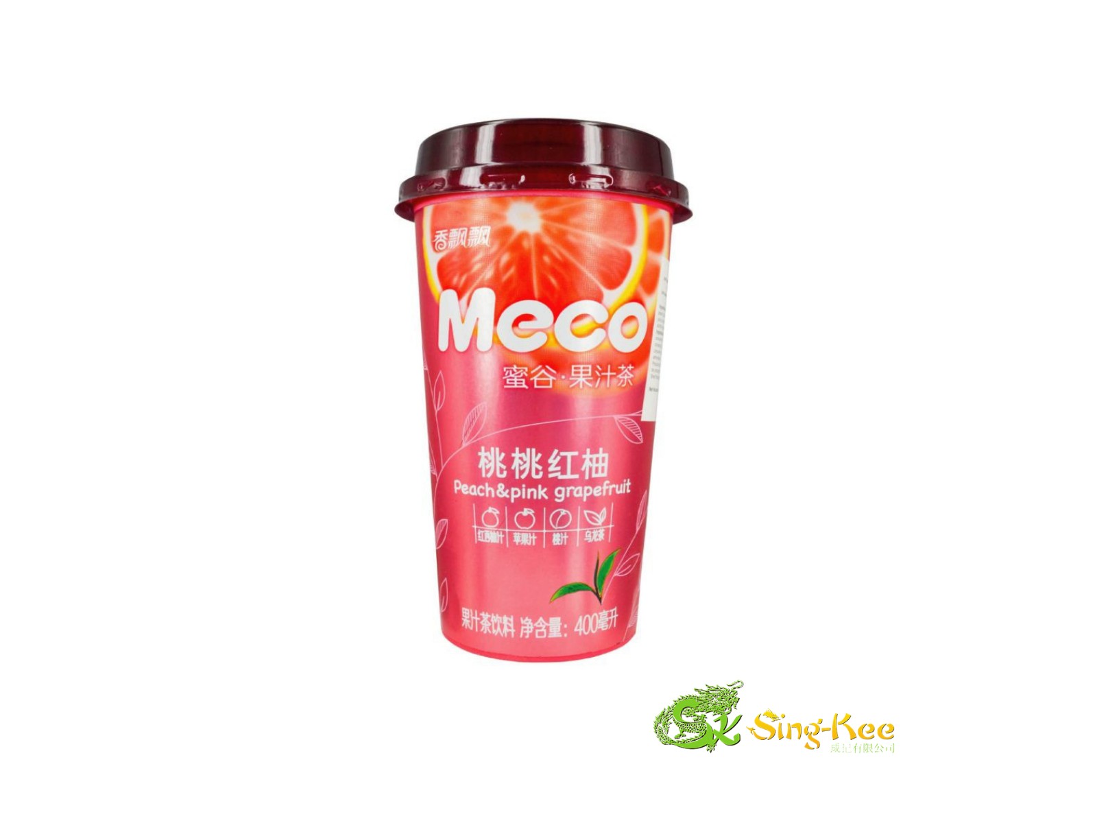 Meco Peach Grapefruit Milk Tea 400ml Drinks Sing Kee