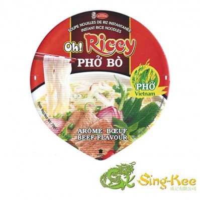 Acecook Oh Ricey Instant Noodle Bowl Beef Flavour - 12 x 70g