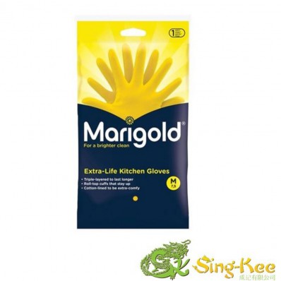 Marigold Rubber Gloves Medium 6pcs