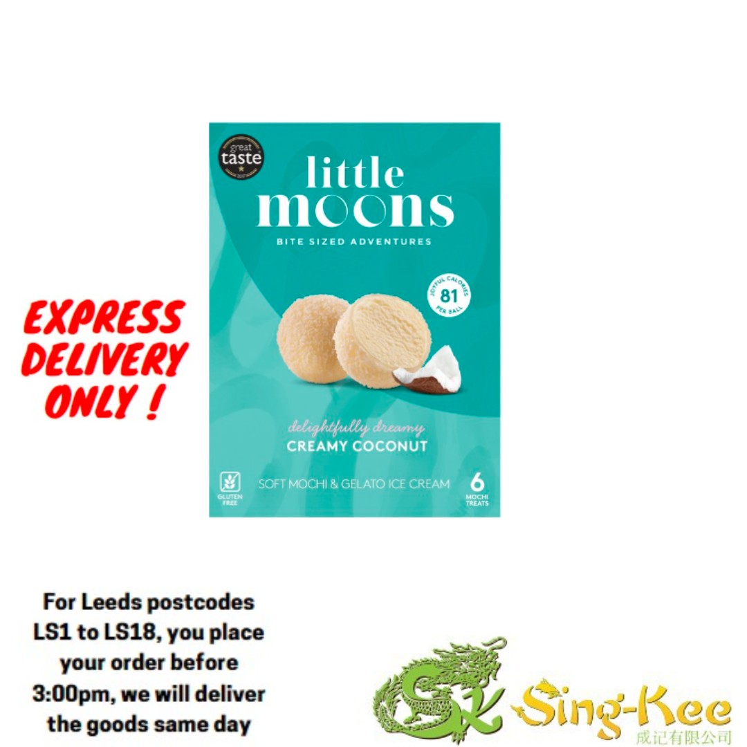 Little Moons Coconut Mochi Ice Cream 6 X 32g Frozen Sing Kee