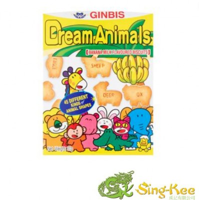 Ginbis Dream Animals Banana Milk Flavoured Biscuits 37g