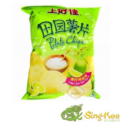 Oishi Potato Chips Lime And Sea Salt Flavour 50g
