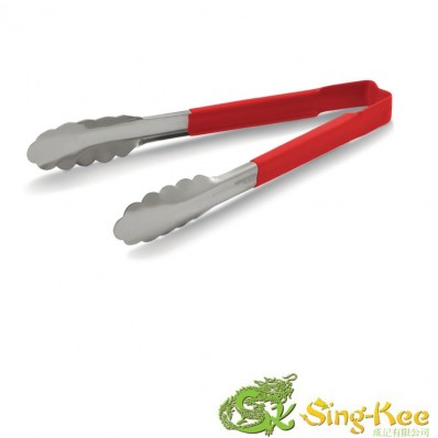 12" Colour Coded Tongs Red