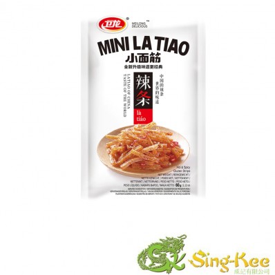 Wei Long Mini Gluten Strips La Tiao Hot Flavour 60g