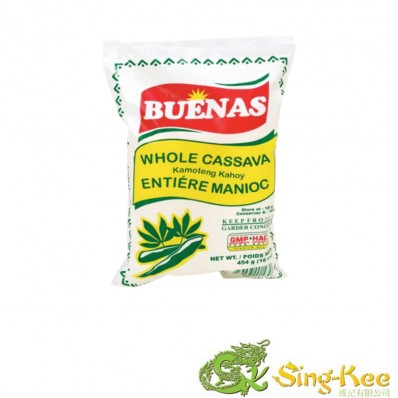 Buenas Whole Peeled Cassava (Kamoteng-Kahoy) 454g