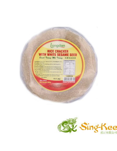 Longdan Rice Cracker With White Sesame Seed 22cm 500g