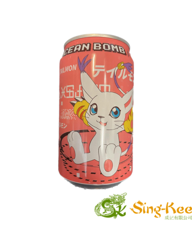 Ocean Bomb & Digimon Sparkling Water - Pomegranate Flavour 330ml