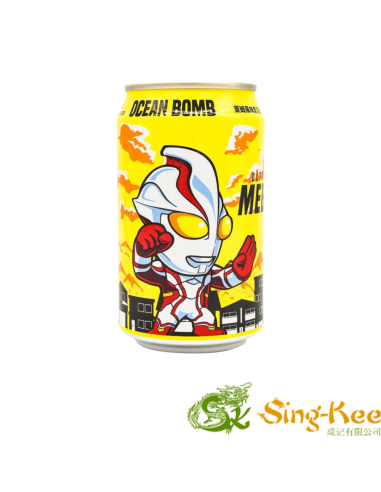 Ocean Bomb & Ultraman Tiga Sparkling Water - Lime Flavour 330ml