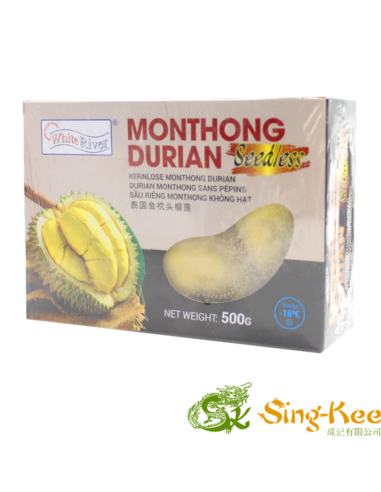 White River Frozen Monthong Durian Seedless 500g