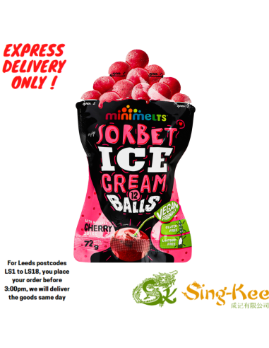 Minimelts Sorbet Balls - Cherry Flavour 72g