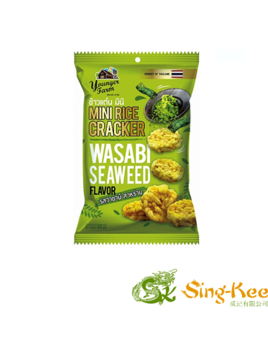 Younger Farm Mini Rice Cracker - Wasabi Seaweed 60g