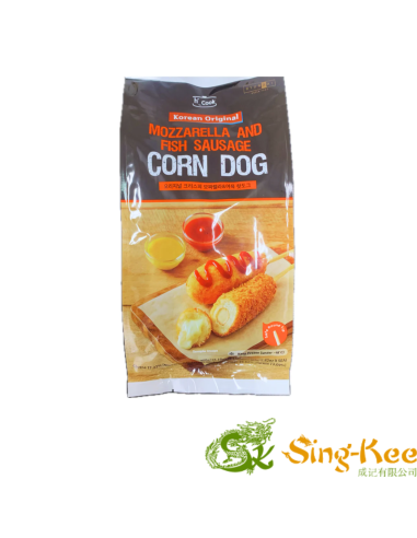 H-Cook Korean Original Corn Dogs Crispy Mozzarela & Fish Sausage 400g