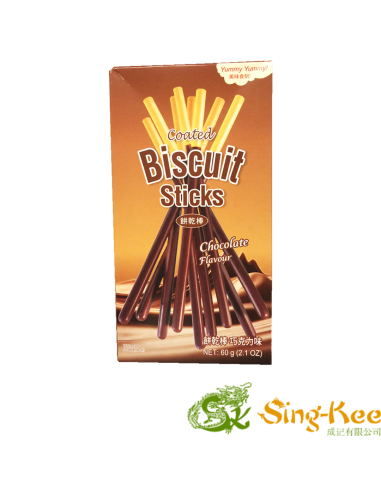 Coated Biscuit Sticks - Chocolate Flavour 60g