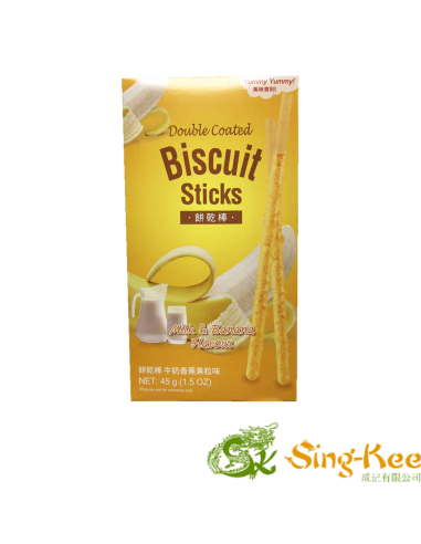 Double Coated Biscuit Sticks - Milk & Banana 45g